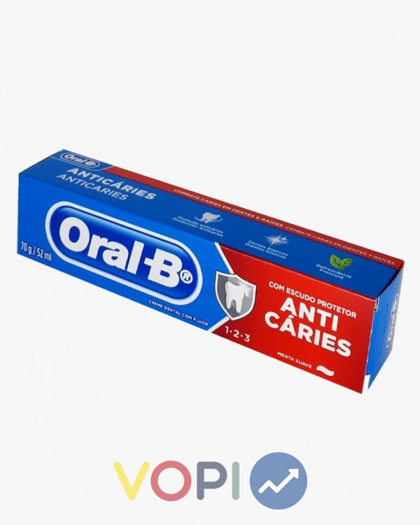 Creme Dental Oral-B 1.2.3 Menta Suave 70g