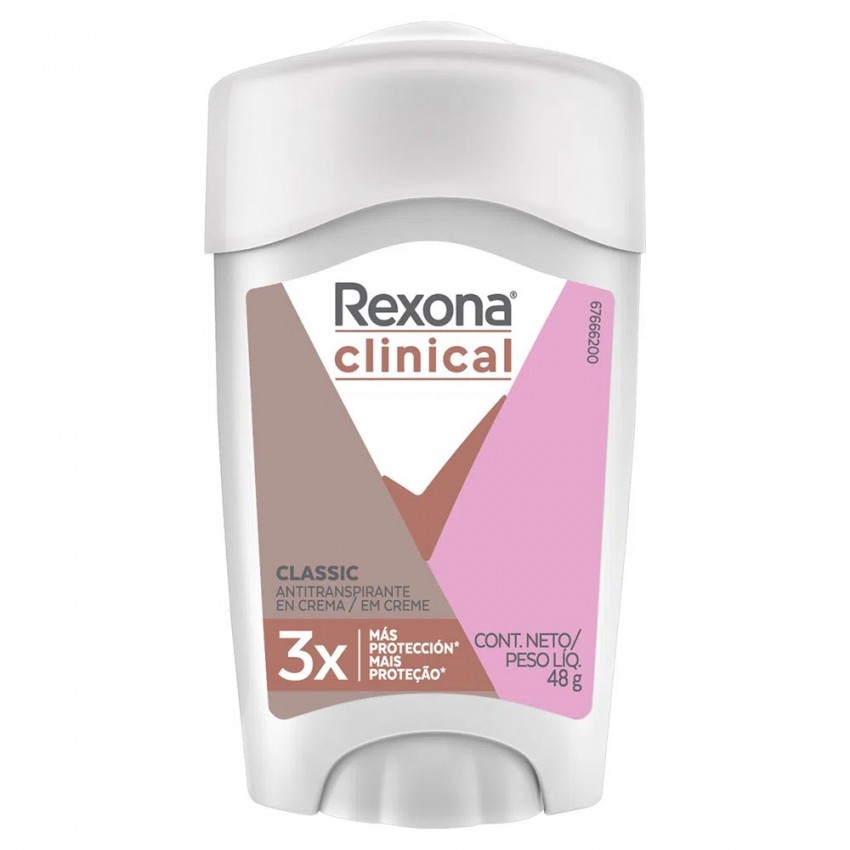 DESODORANTE ANTITRANSPIRANTE CREME REXONA WOMEN CLINICAL CLEAN FRESH 48G -  GTIN/EAN/UPC 10079400110692 - Cadastro de Produto com Tributação e NCM -  Cosmos